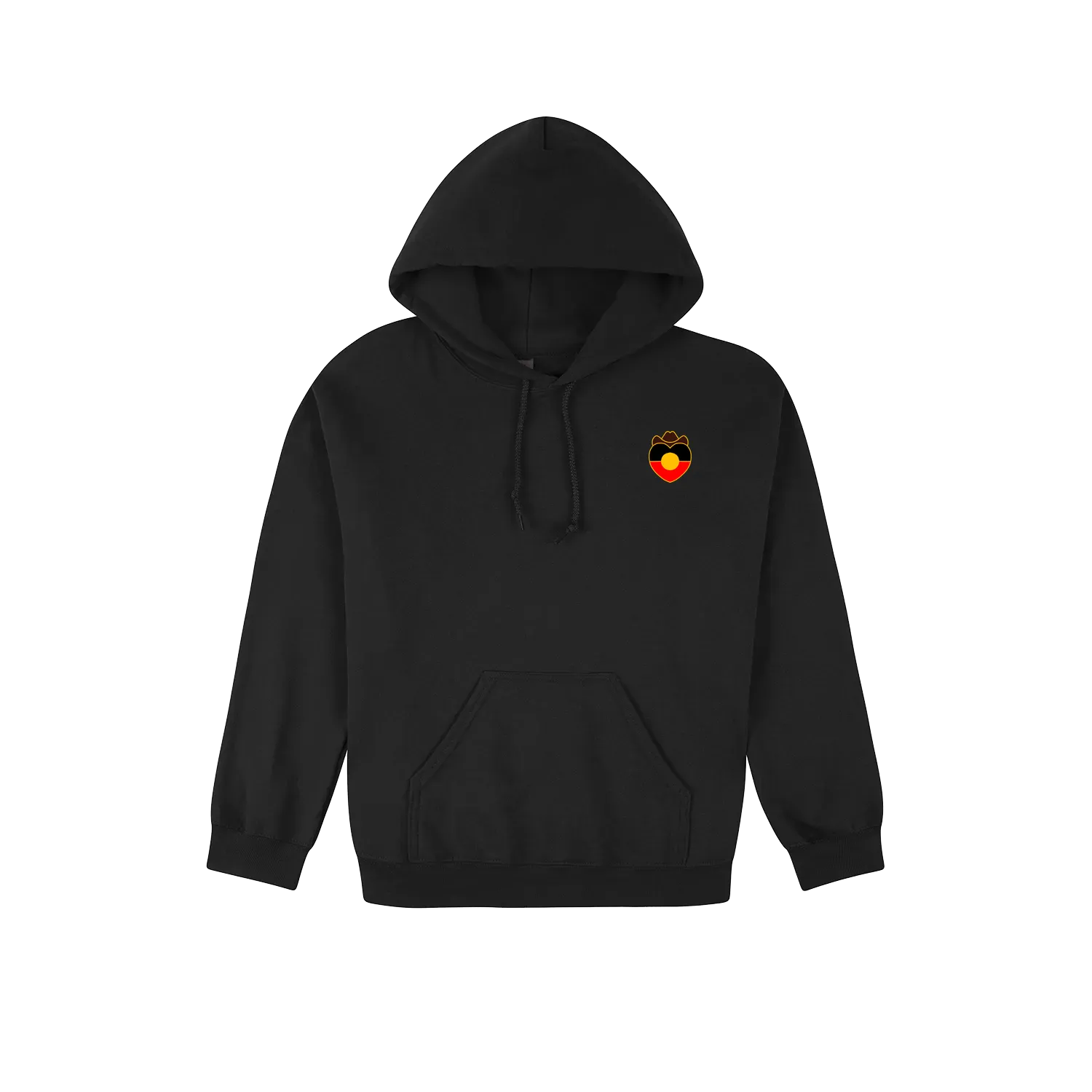 Black front flat lay