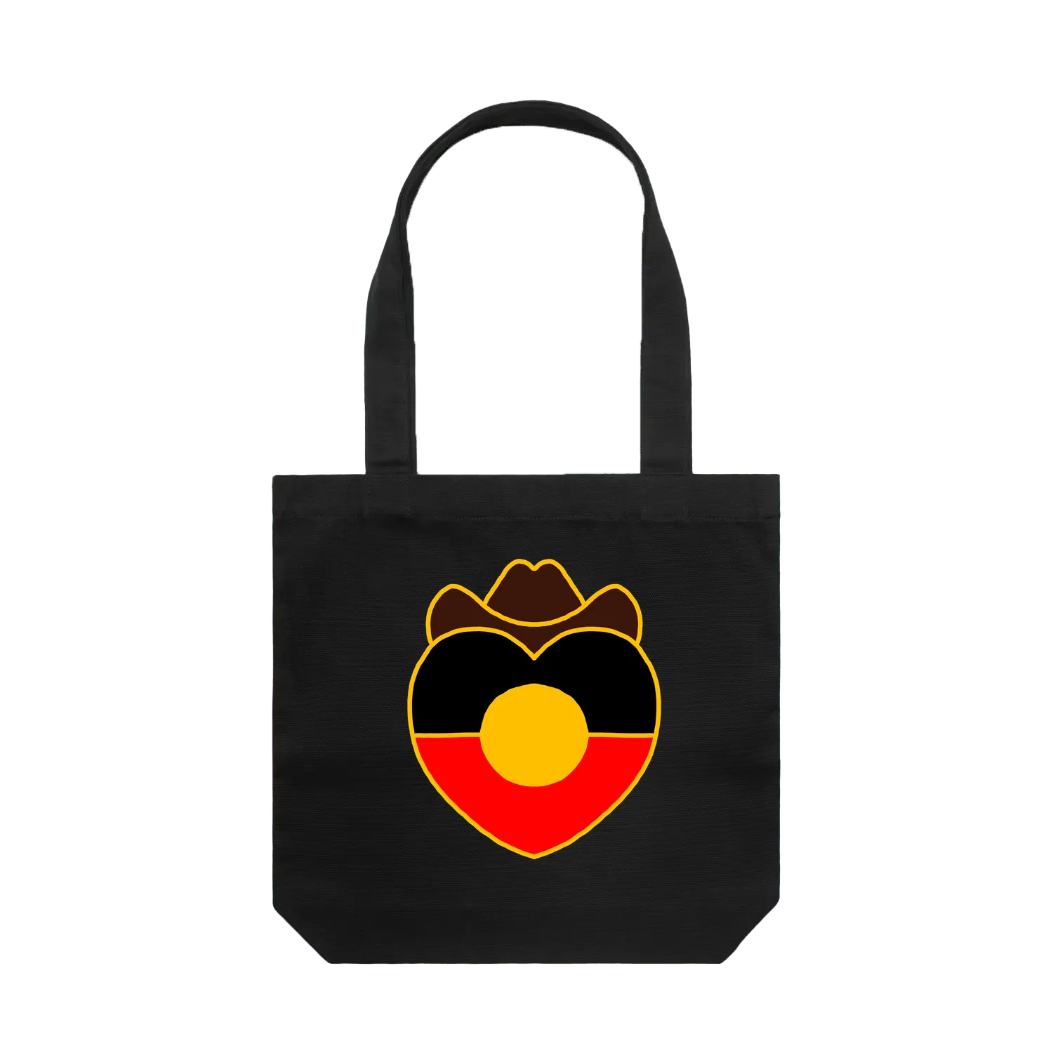 Black front flat lay