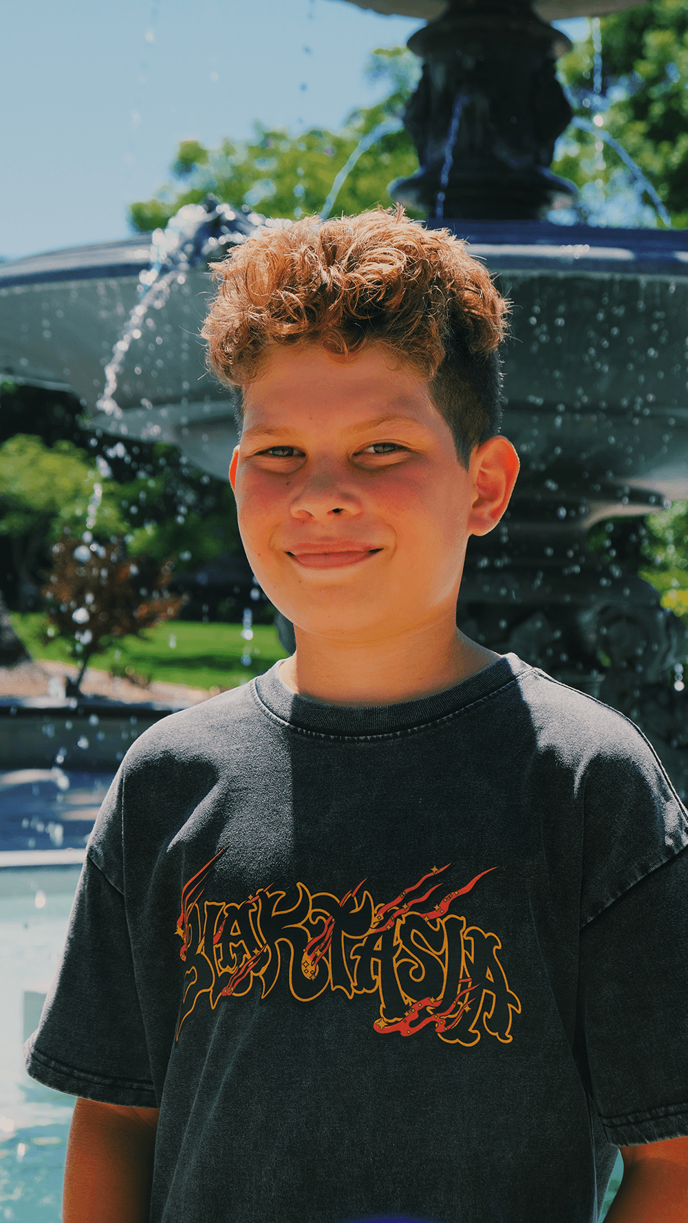 Kids/Youth Blaktasia Acid Wash T-shirt